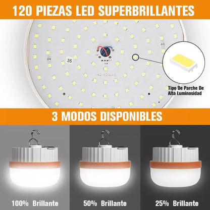 Lampara Recargable Led Solar Emergencia