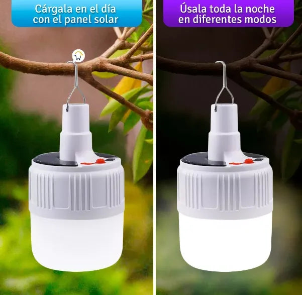 Bombillo LED Lampara Solar Recargable