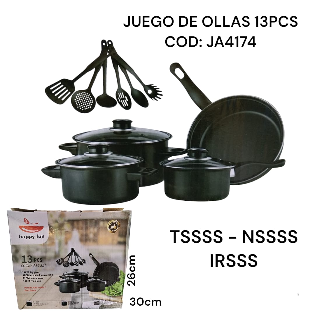 JUEGO DE OLLAS 13PCS JA4174