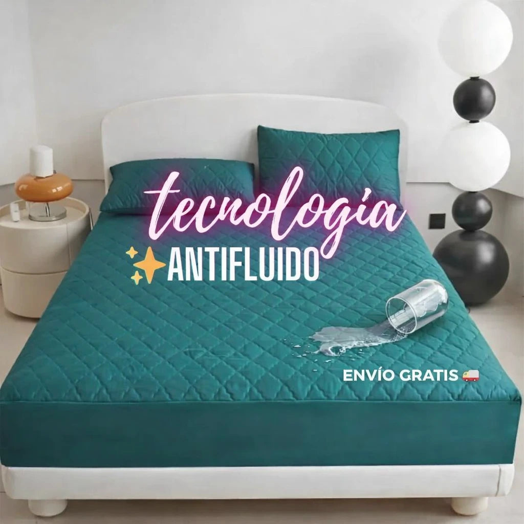 Protector de colchón antifluidos — protege contra líquidos, ácaros y manchas