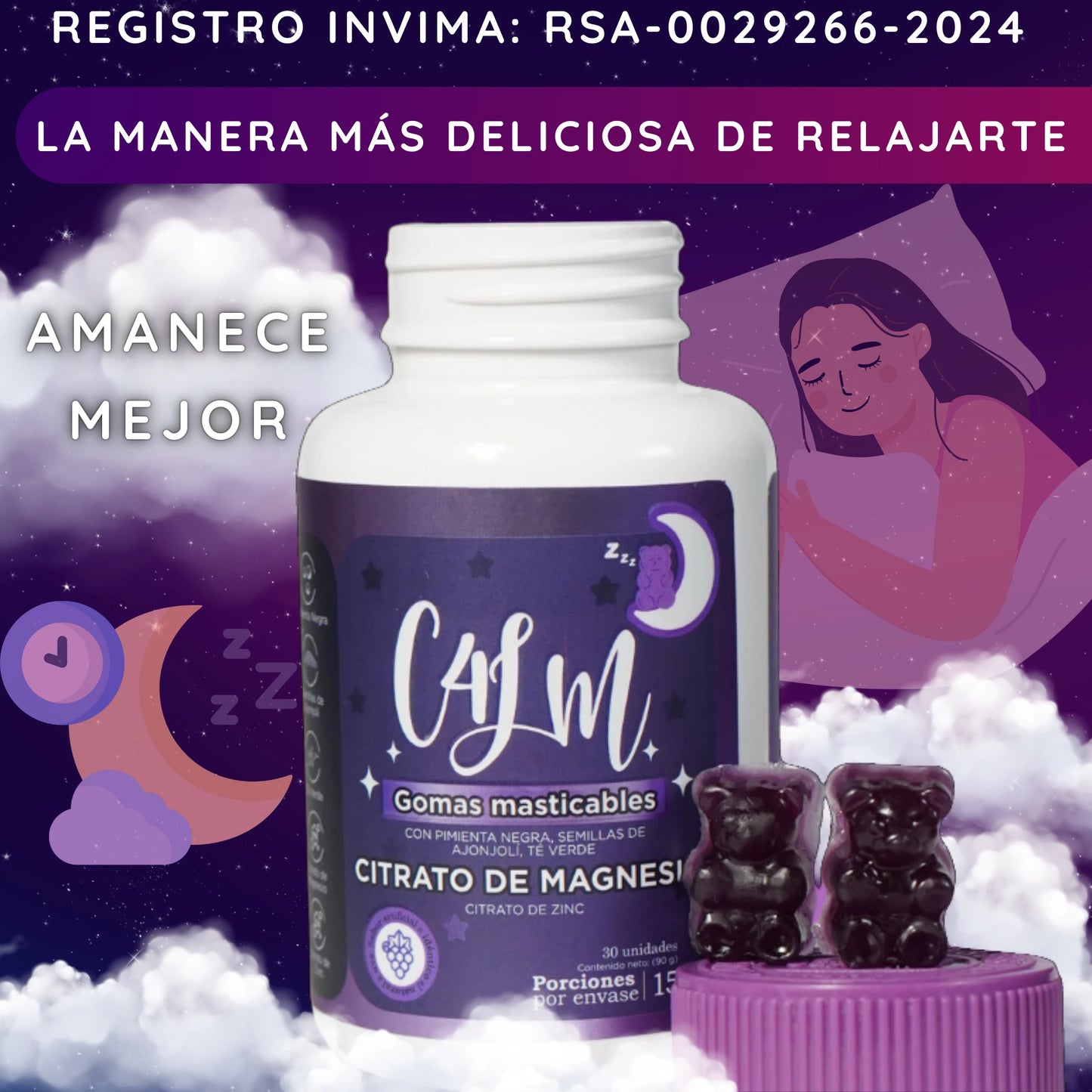 C4LM  Gomas para Dormir