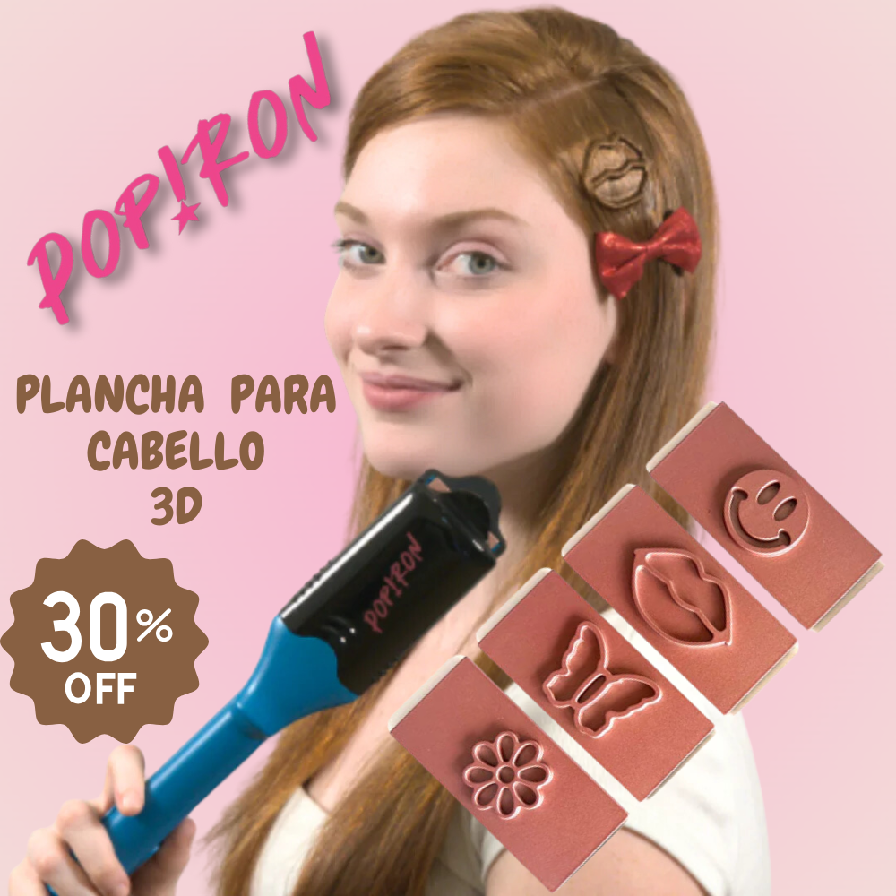 Plancha Cabello Placas Figuras 3D