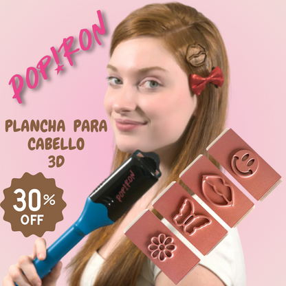 Plancha Cabello Placas Figuras 3D