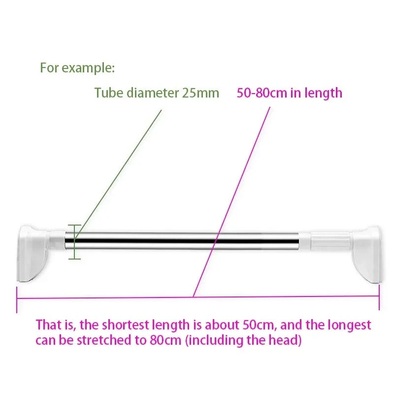 Soporte en barra para ropa